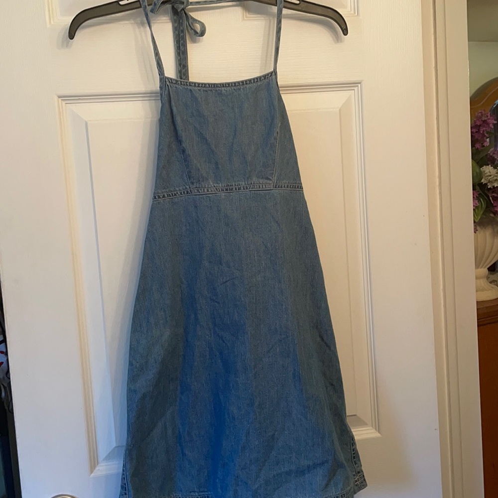 Urban Outfitters Denium halter dress ☮️🌼